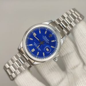 RLX Steel Watch with Blue Dial