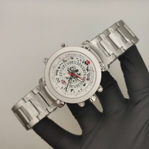 Luxury Silver Heavy Weight Watch | Unique Design | Date Just Feature for Men