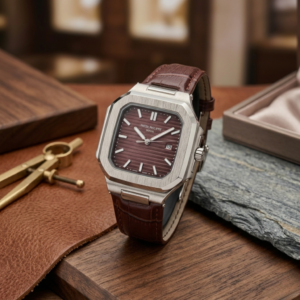 P-P Most Demandi Square Dial Watch (BROWN DIAL)