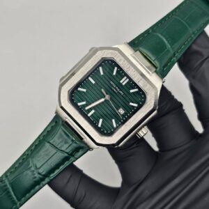P-P Most Demanding Square Dial Watch (GREEN DIAL)