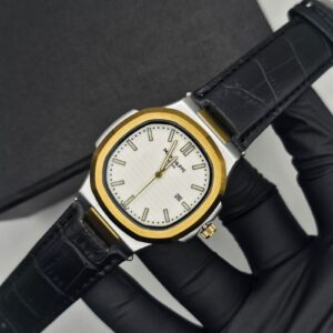 P-P Premium Quality Strap Watch (2TONE BLACK)