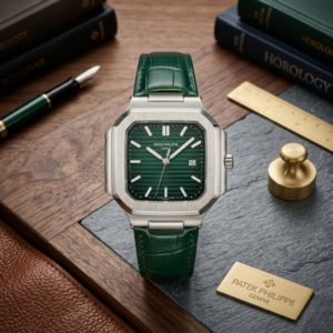 P-P Most Demandi Square Dial Watch (GREEN DIAL)